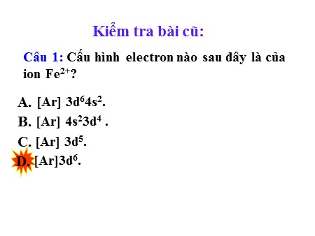 Bài giảng Hóa học Khối 12 - Bài 32: Hợp chất của sắt