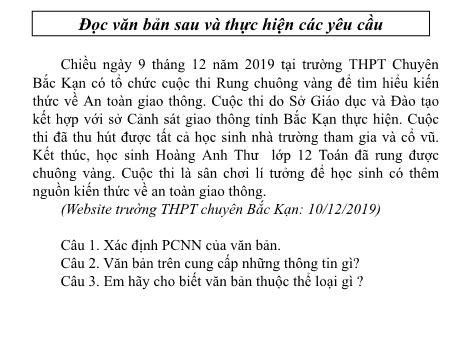 Bài giảng môn Ngữ văn Lớp 11 - Tiết 65: Bản tin