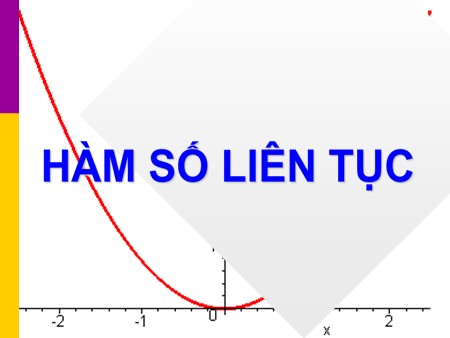 Bài giảng Toán Lớp 11 - Tiết 57: Hàm số liên tục