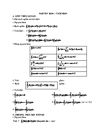 Đề cương ôn tập Học kì II môn Toán Lớp 12 năm học 2018- 2019 Sở GD&ĐT TP Đà Nẵng