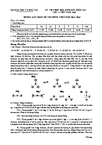 Đề thi chọn HSG Quốc gia môn Hóa học Lớp 12 (Có đáp án)