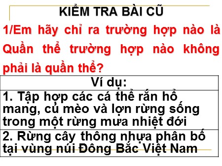 Bài giảng Sinh học Lớp 12 - Bài 37: Các đặc trưng cơ bản của quần thể sinh vật