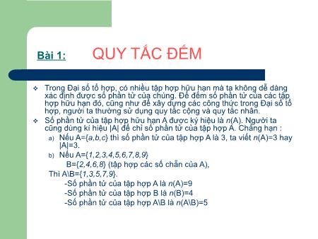 Bài giảng Toán đại Lớp 11 - Chương II, Bài 2: Hoán vị, chỉnh hợp, tổ hợp - Trường THPT Quang Trung