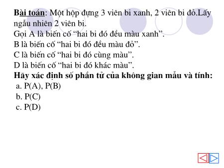 Bài giảng Toán Lớp 11 - Các quy tắc tính xác xuất - Trường THPT Quang Trung