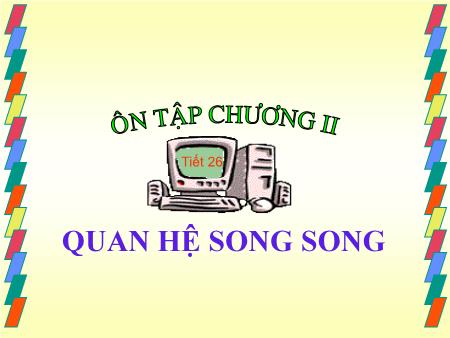 Bài giảng Toán Lớp 11 - Tiết 26: Ôn tập Chương II "Quan hệ song song" - Trường THPT Quang Trung