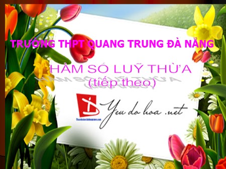 Bài giảng Toán Lớp 12 - Hàm số lũy thừa (Tiếp theo) - Trường THPT Quang Trung