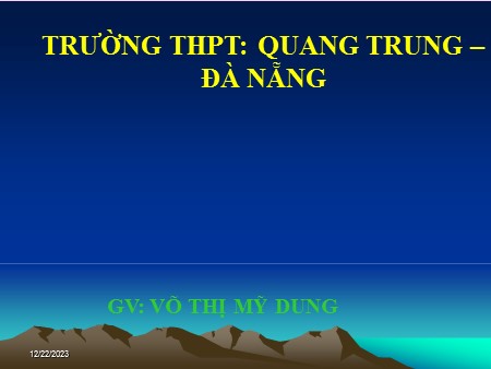 Bài giảng Vật lí Lớp 10 - Tiết 20, Bài 11: Lực hấp dẫn. Định luật vạn vật hấp dẫn - Trường THPT Quang Trung