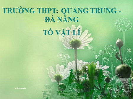 Bài giảng Vật lí Lớp 10 - Tiết 58, Bài 34: Chất rắn kết tinh. Chất rắn vô định hình - Trường THPT Quang Trung