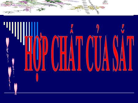 Bài giảng Hóa học Lớp 12 - Bài 32: Hợp chất của sắt - Trường THPT Quang Trung