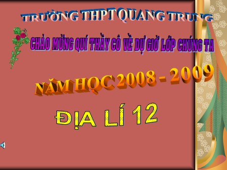 Bài giảng Địa lí Lớp 12 - Tiết 21, Bài 18: Đô thi hóa - Trường THPT Quang Trung
