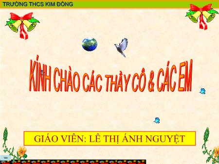 Bài giảng Địa lí Lớp 8 - Bài 9: Khu vực Tây Nam Á - Lê Thị Ánh Nguyệt