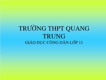 Bài giảng GDCD Lớp 11 - Bài 7: Thực hiện nền kinh tế nhiều thành phần và tăng cường vai trò quản lý kinh tế của nhà nước (Tiết 2)