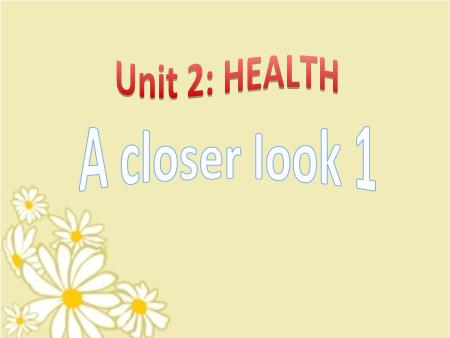 Bài giảng Tiếng Anh Khối 7 - Unit 2: Health
