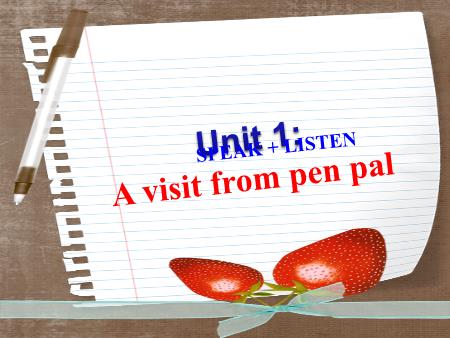 Bài giảng Tiếng Anh Lớp 9 - Unit 1: A visit from pen pal (Speak+ Listen)