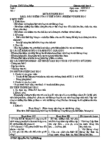 Giáo án Sinh học Lớp 6 - Nguyễn Thị Tuyết Nhung (Bản đầy đủ)